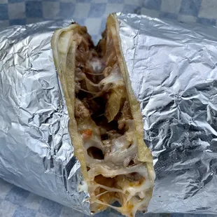 This is one massive Carne Asada Burrito Catracho