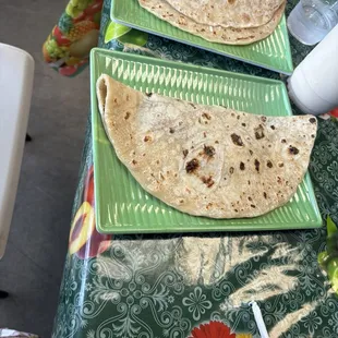 Baleada de frijol!! Amazing food. I love the thick flour tortilla.