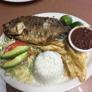 The fried whole fish plate