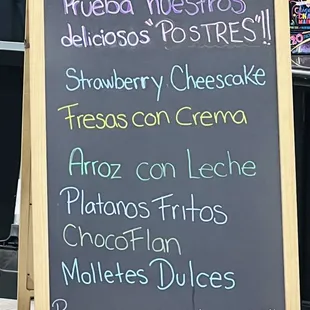 Selection of desserts