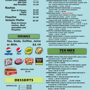 New Menu! Starting April 1st 2019