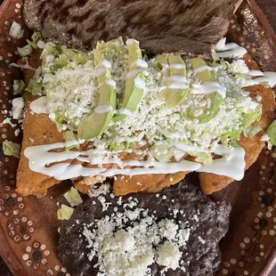 a plate of mexican food