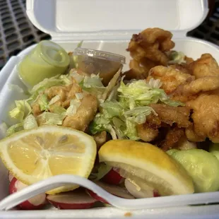 Fish and shrimp tacos