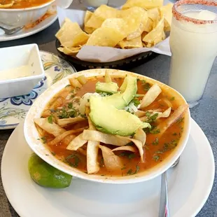 Frozen margs and tortilla soup, so amazing