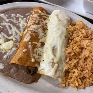 Lunch #10 Beef and chicken enchiladas