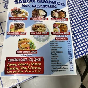 Menu front