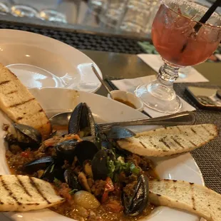 Mejillones y Chorizo