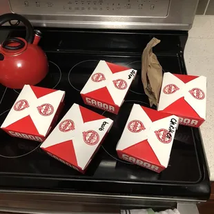 Take out is packaged neatly and safely
