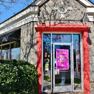 the front of the restaurant