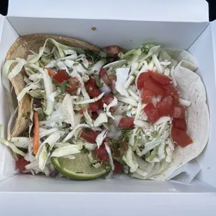 Ground beef taco &amp; fish taco