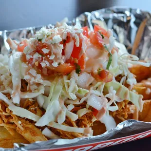 a plate of nachos