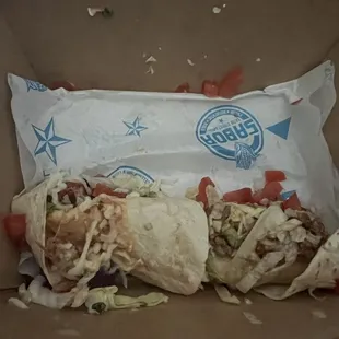 That is how we got our tacos! We used Door Dash. Probably poor handling by the driver, but Sabor should package them better