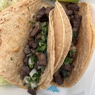 The steak tacos