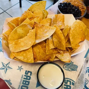 Chips and Queso. Check in and get it free!