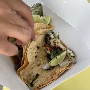 Suppose to be fish taco. Where is the meat! And it was cold