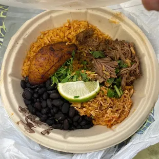 a plate of mexican food