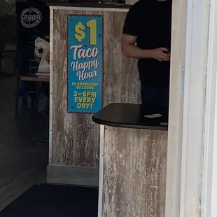 a man standing at the counter