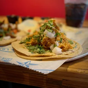 The shredded chicken taco autentico