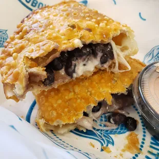 Black bean empanada. Look at that cheese drip.