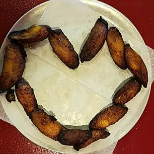 Plantains in the shape of a heart