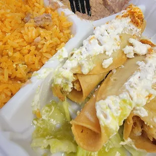 Dry flavorless flautas