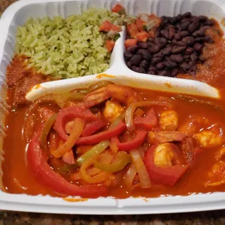 Shrimp a La Diabla Plato