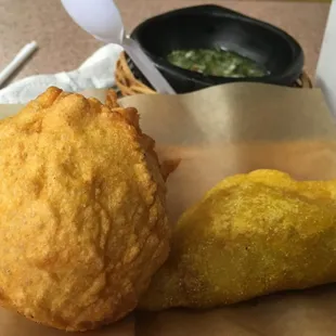 papa rellena and empanada