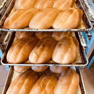  rack of freshly baked breads