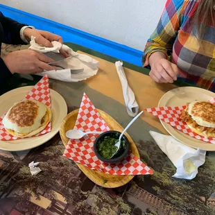 Arrepas fulled with Chirozo