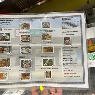 ramen and noodles, menu