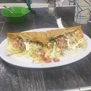 They don't play with their fully loaded quesadillas