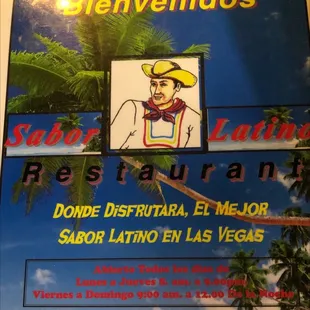 a sign for a restaurant