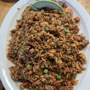 Ecuadorian Arroz chaufa = fried rice