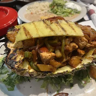 Fajitas en la piña