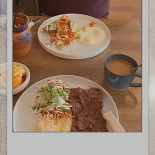 Red chilaquiles with azada