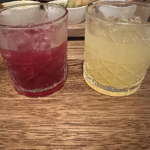 blueberry mezcalita and original lemon mezcalitas!