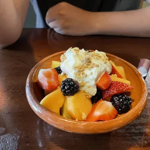 a bowl of fruit salad