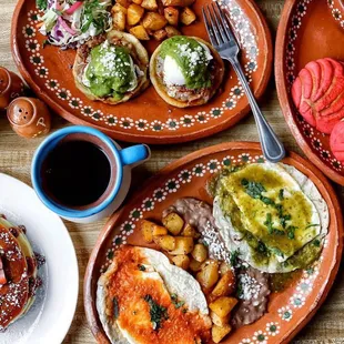 a variety of mexican food