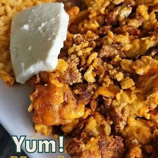 Chorizo with egg, panela cheese