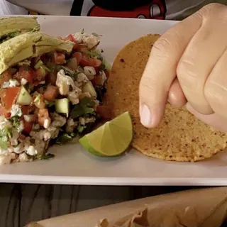 tostada de ceviche