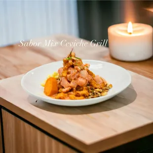 a plate of food on a table