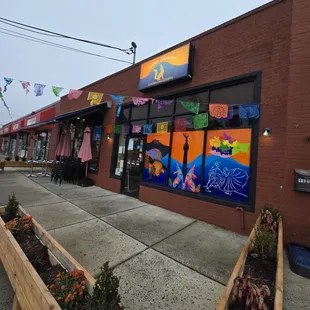 outside