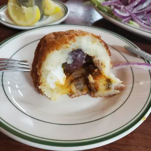 Papa Rellena interior