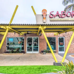 the front of the restaurant