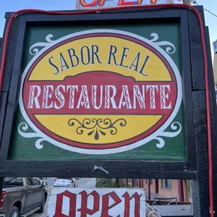 Bright, colorful, the sign hints of the flavors to be had within.