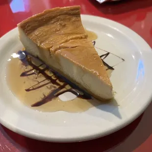 I forgot to mention the flan.  Delicious but not my favorite when it comes to flan.  A bit &quot;grainy&quot; and not quite as smooth as I like it.
