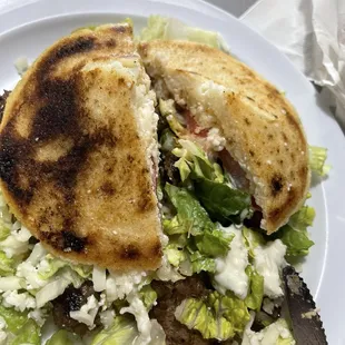 Carne asada Arepa