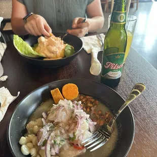 Grouper Ceviche and Causa
