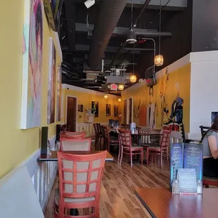 Long dining room extension.