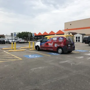 Wed 7/21 Inconsiderate personnel parking in handicap areas. What a shame!